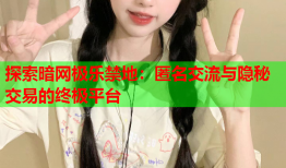 探索暗网极乐禁地：匿名交流与隐秘交易的终极平台