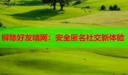解除好友暗网：安全匿名社交新体验