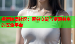 探索暗网社区：匿名交流与资源共享的安全平台