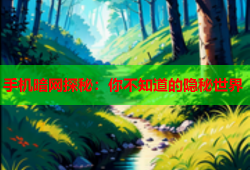 手机暗网探秘：你不知道的隐秘世界