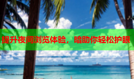 提升夜间浏览体验，暗助你轻松护眼