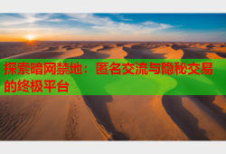 探索暗网禁地：匿名交流与隐秘交易的终极平台