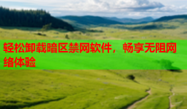 轻松卸载暗区禁网软件，畅享无阻网络体验