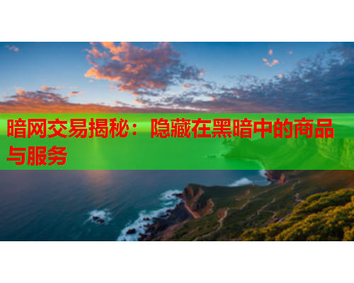 暗网交易揭秘：隐藏在黑暗中的商品与服务