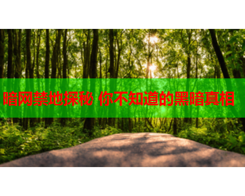 暗网禁地探秘 你不知道的黑暗真相