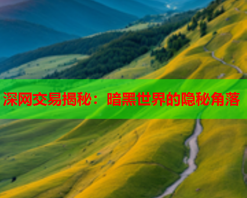 深网交易揭秘：暗黑世界的隐秘角落