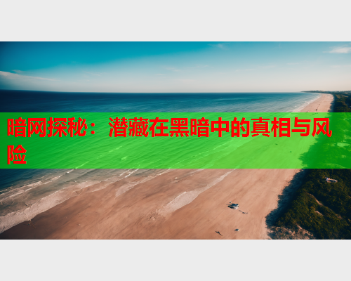 暗网探秘：潜藏在黑暗中的真相与风险