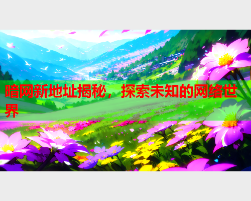 暗网新地址揭秘，探索未知的网络世界