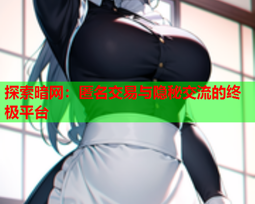 探索暗网：匿名交易与隐秘交流的终极平台
