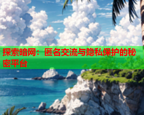 探索暗网：匿名交流与隐私保护的秘密平台