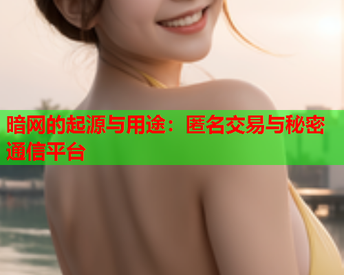 暗网的起源与用途：匿名交易与秘密通信平台