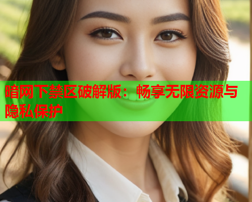 暗网下禁区破解版：畅享无限资源与隐私保护