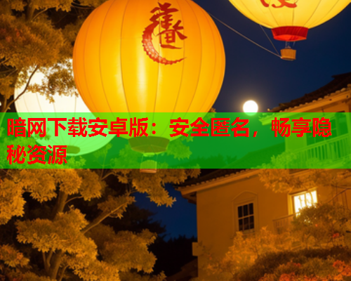 暗网下载安卓版：安全匿名，畅享隐秘资源