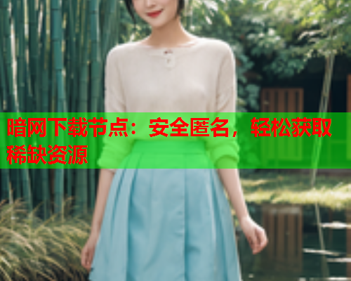 暗网下载节点：安全匿名，轻松获取稀缺资源