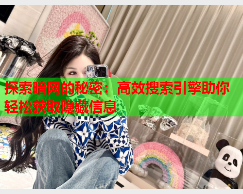 探索暗网的秘密：高效搜索引擎助你轻松获取隐藏信息