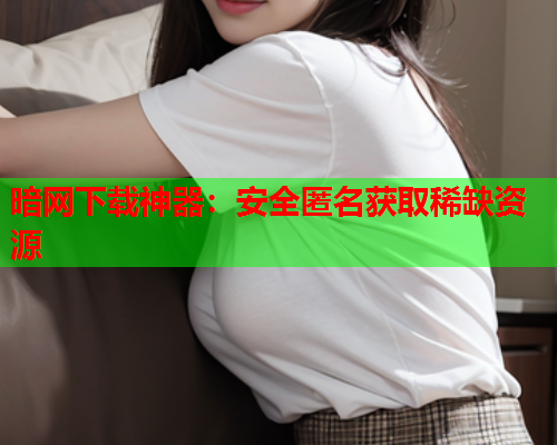 暗网下载神器：安全匿名获取稀缺资源