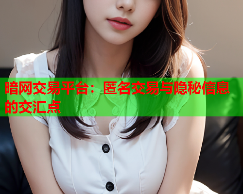 暗网交易平台：匿名交易与隐秘信息的交汇点